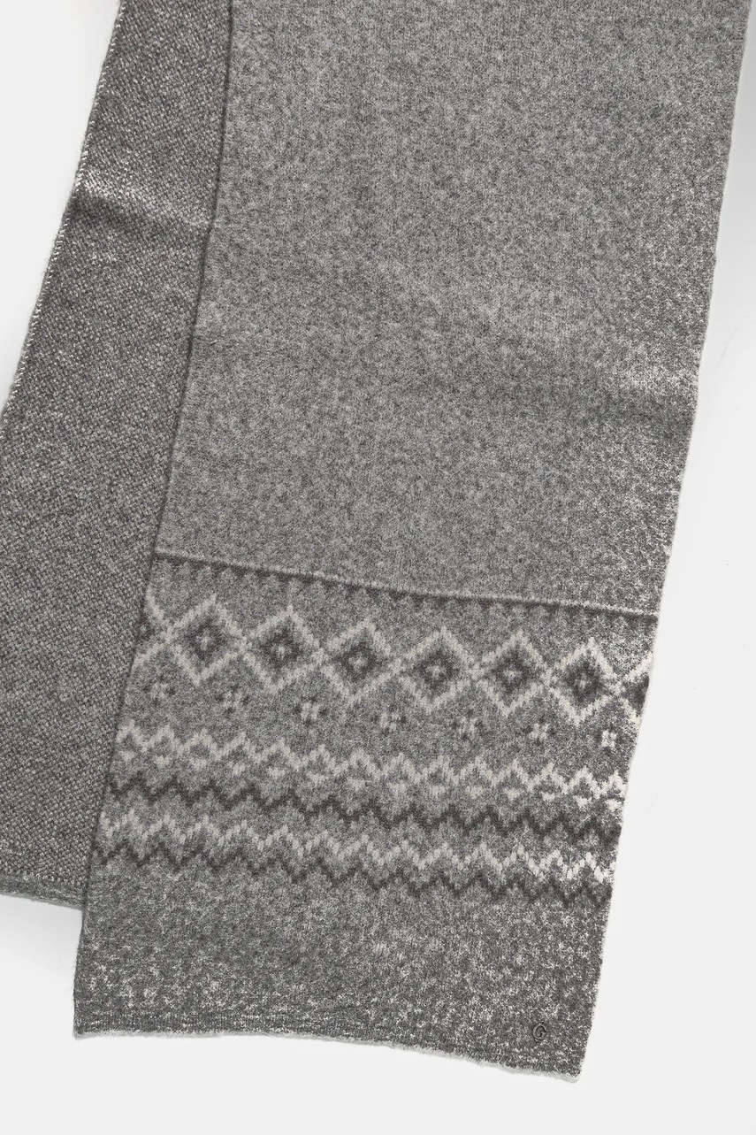 Σκούφος και κασκόλ από μείγμα μαλλιού Guess χρώμα: γκρι, W5PZ18 Z3LQ0 φωτογραφία