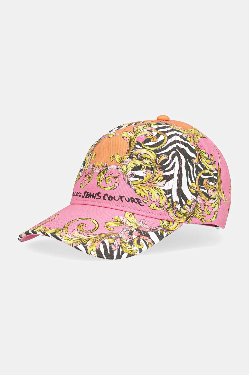 Versace Jeans Couture șapcă de baseball din bumbac culoarea roz, modelator, 78HAZK59 ZG371