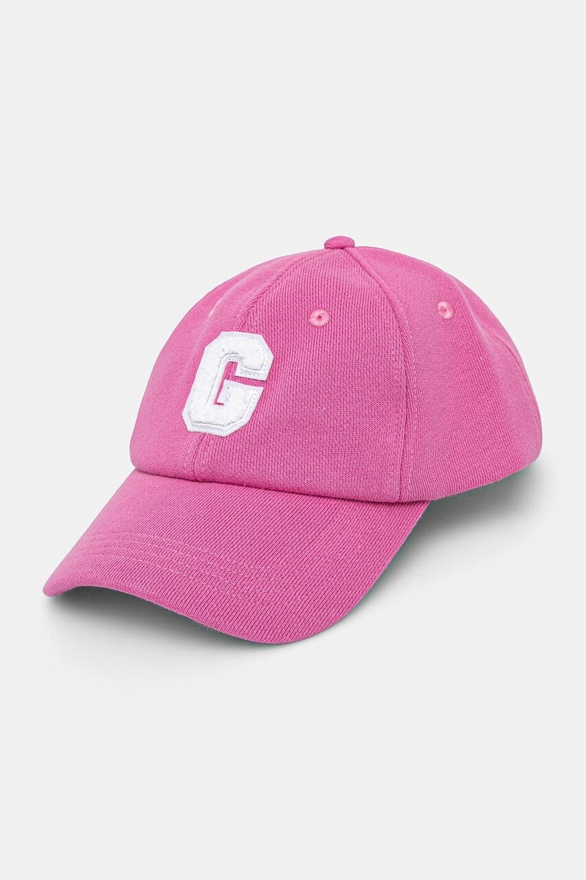Levně Bavlněná baseballová čepice Guess růžová barva, s aplikací, AW5258 COT01