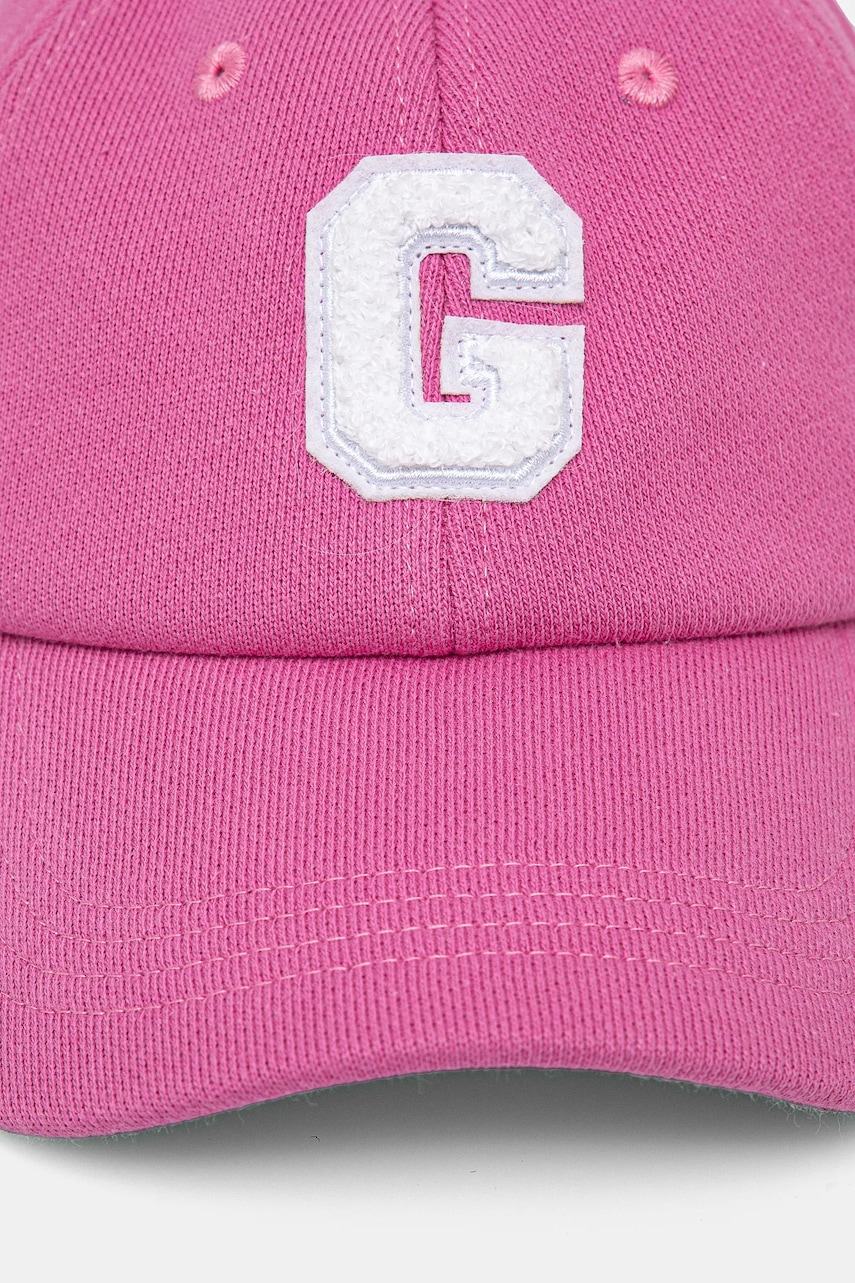 Хлопковая кепка Guess цвет розовый с аппликацией AW5258 COT01 Хлопковая кепка Guess цвет розовый с аппликацией AW5258 COT01