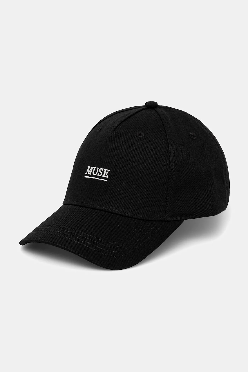 Sisley șapcă de baseball din bumbac culoarea negru, cu imprimeu, 6G0PWA013 Sisley șapcă de baseball din bumbac culoarea negru, cu imprimeu, 6G0PWA013
