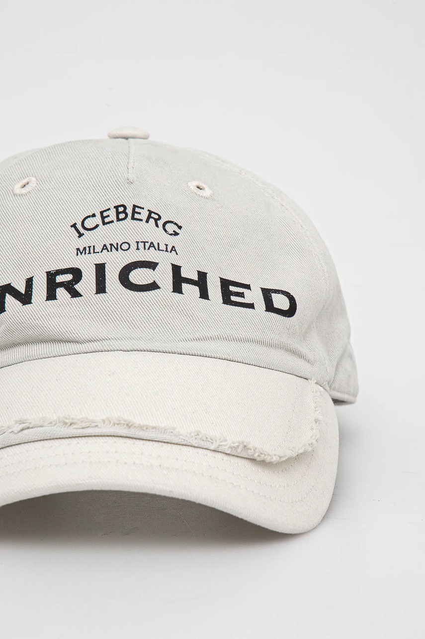 Хлопковая кепка Iceberg цвет серый с принтом 71036921 Хлопковая кепка Iceberg цвет серый с принтом 71036921