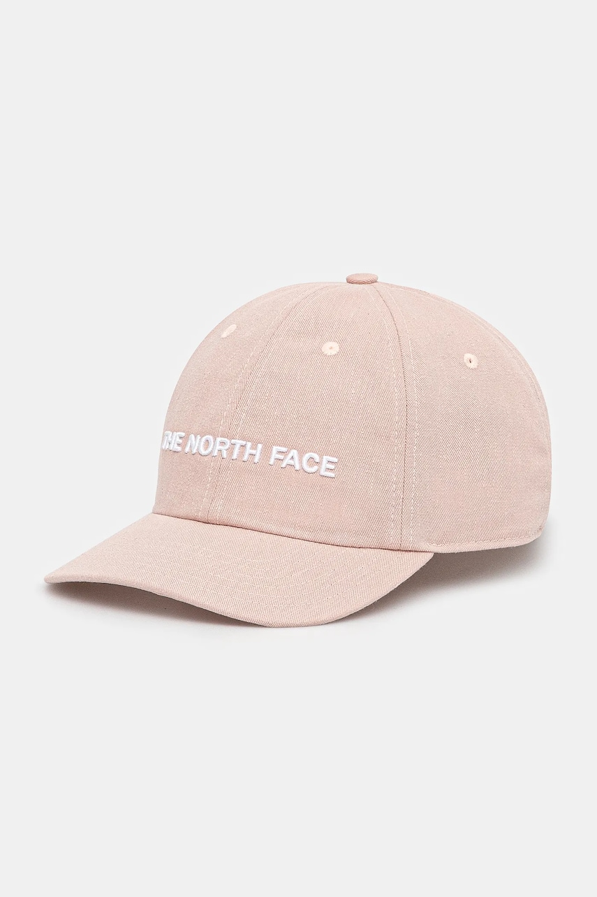 The North Face sapca Roomy Norm culoarea roz, cu imprimeu, NF0A7WHPYK91 The North Face sapca Roomy Norm culoarea roz, cu imprimeu, NF0A7WHPYK91