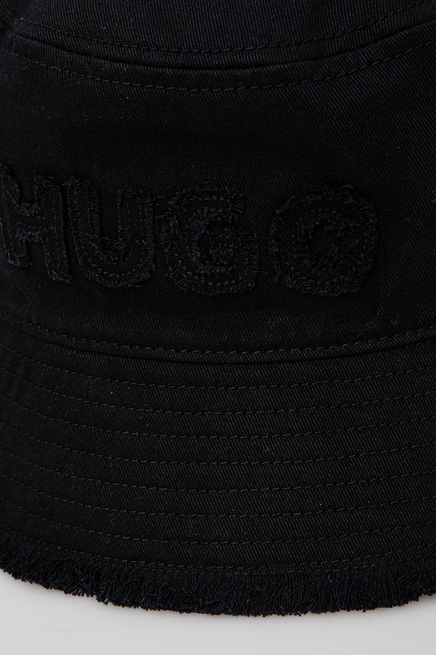Шляпа из хлопка HUGO цвет чёрный хлопковая 50540948 Шляпа из хлопка HUGO цвет чёрный хлопковая 50540948