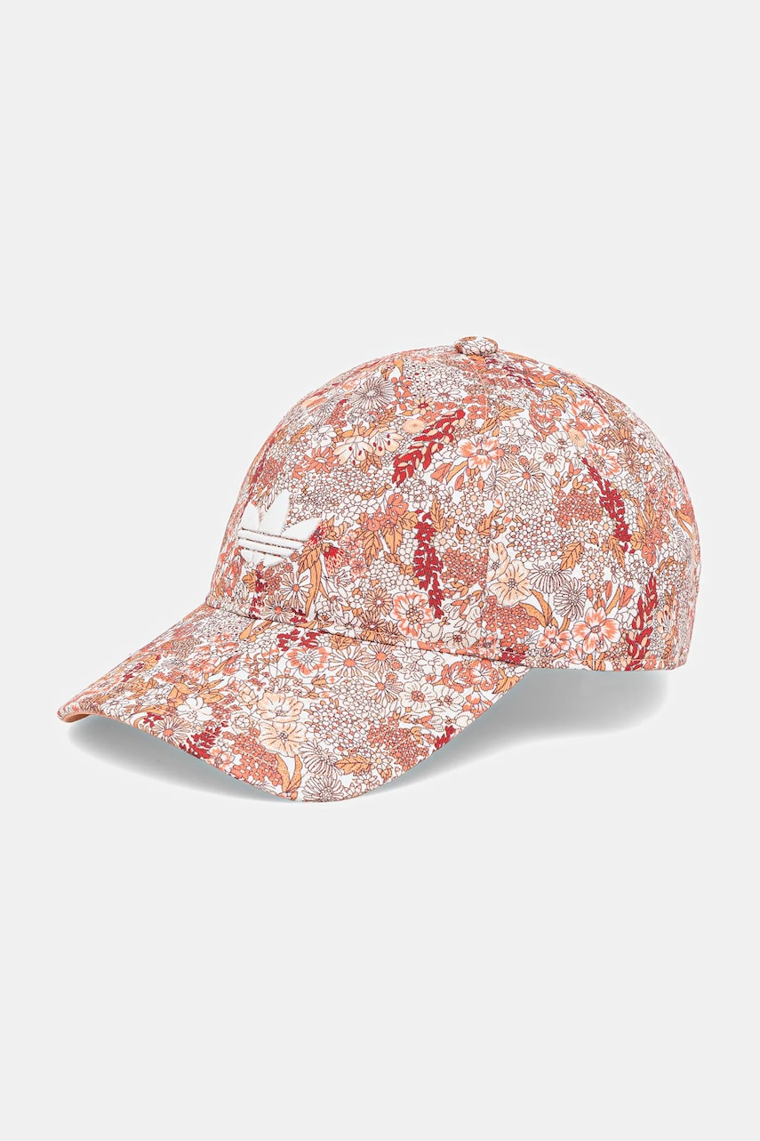adidas Originals șapcă de baseball din bumbac Liberty culoarea portocaliu, cu imprimeu, JD0998