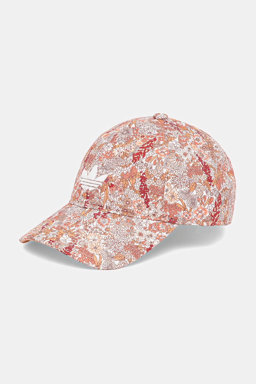 adidas Originals șapcă de baseball din bumbac Liberty culoarea portocaliu, cu imprimeu, JD0998