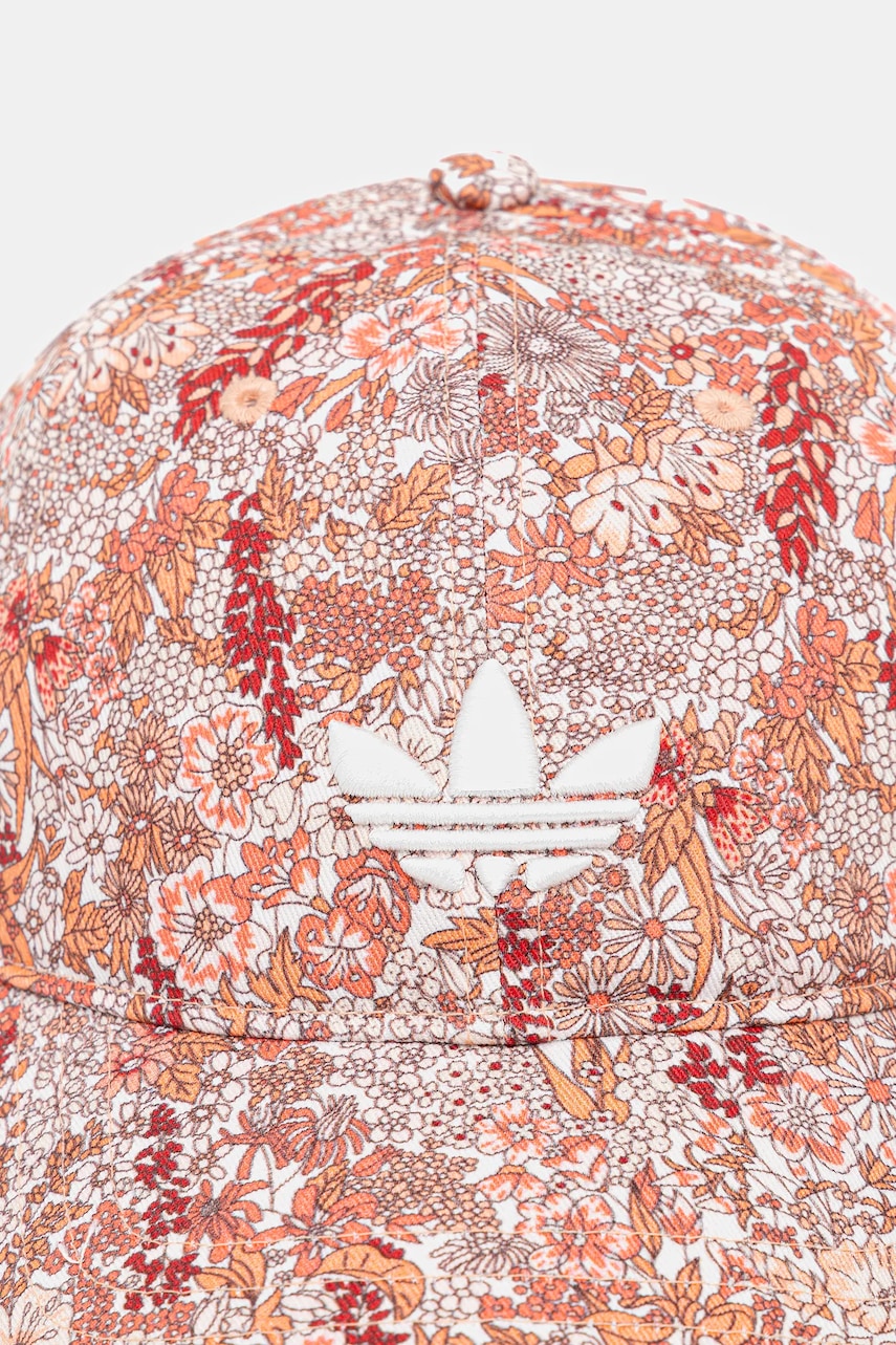 Хлопковая кепка adidas Originals Liberty цвет оранжевый узор JD0998 Хлопковая кепка adidas Originals Liberty цвет оранжевый узор JD0998