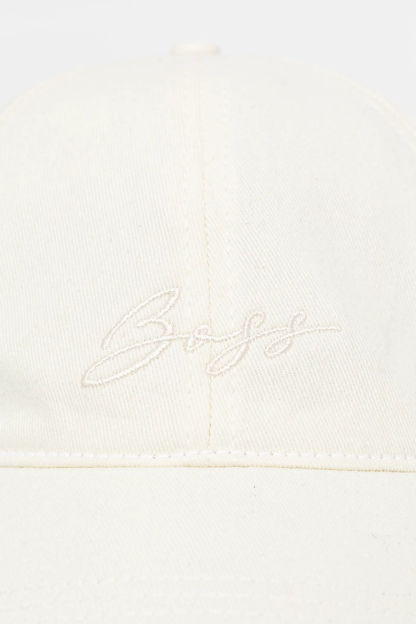 Βαμβακερό καπέλο του μπέιζμπολ BOSS Orange χρώμα: άσπρο, 50540944 φωτογραφία