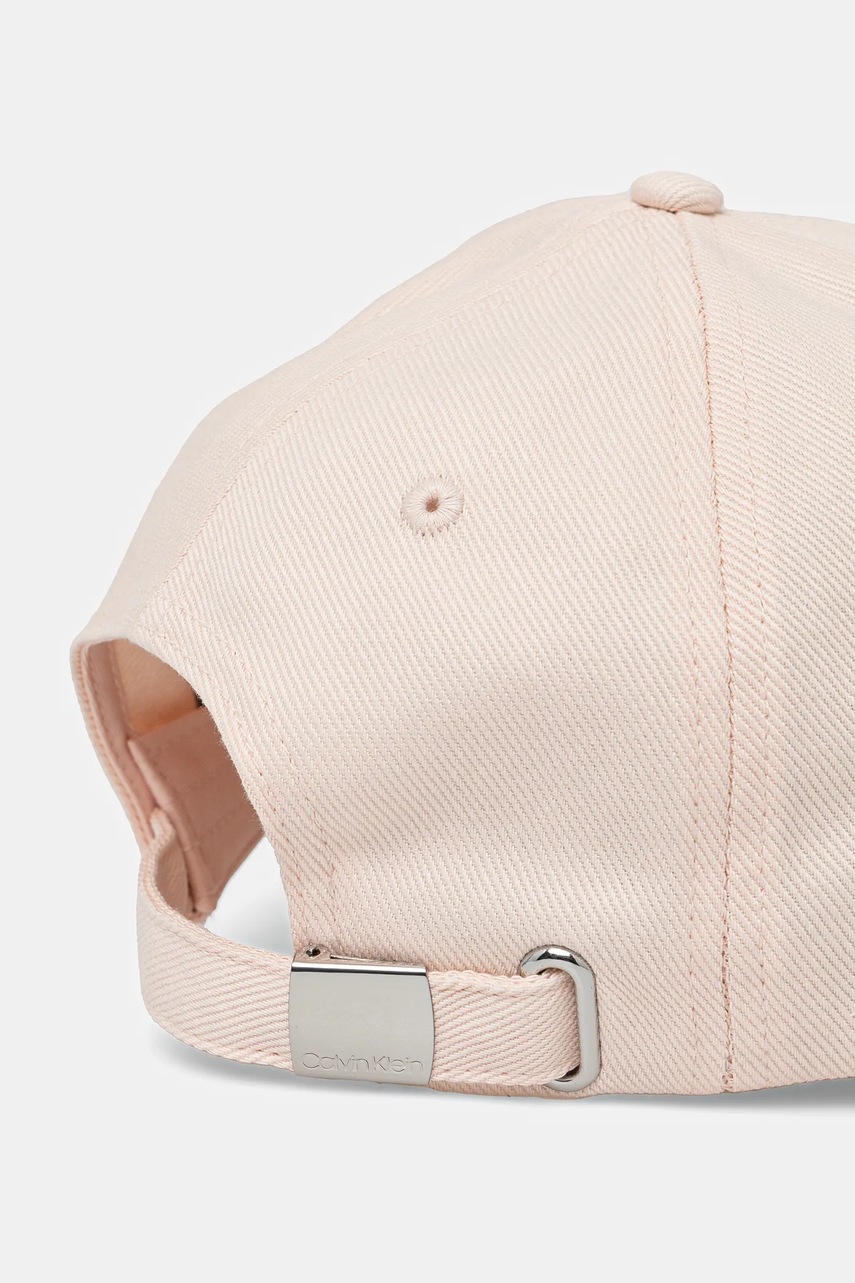Βαμβακερό καπέλο του μπέιζμπολ Calvin Klein χρώμα: ροζ, K60K612910 φωτογραφία