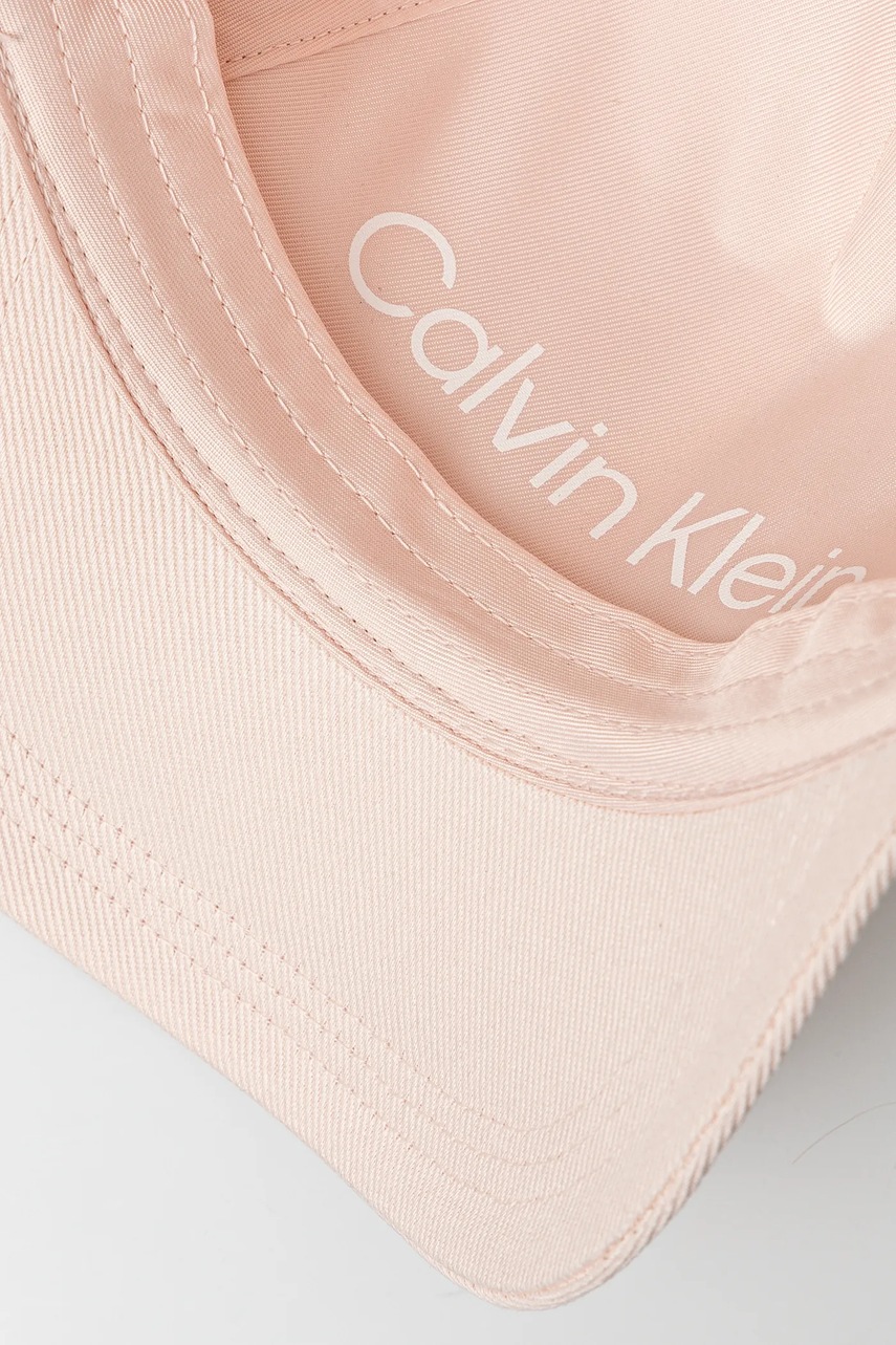 Βαμβακερό καπέλο του μπέιζμπολ Calvin Klein χρώμα: ροζ, K60K612910 φωτογραφία