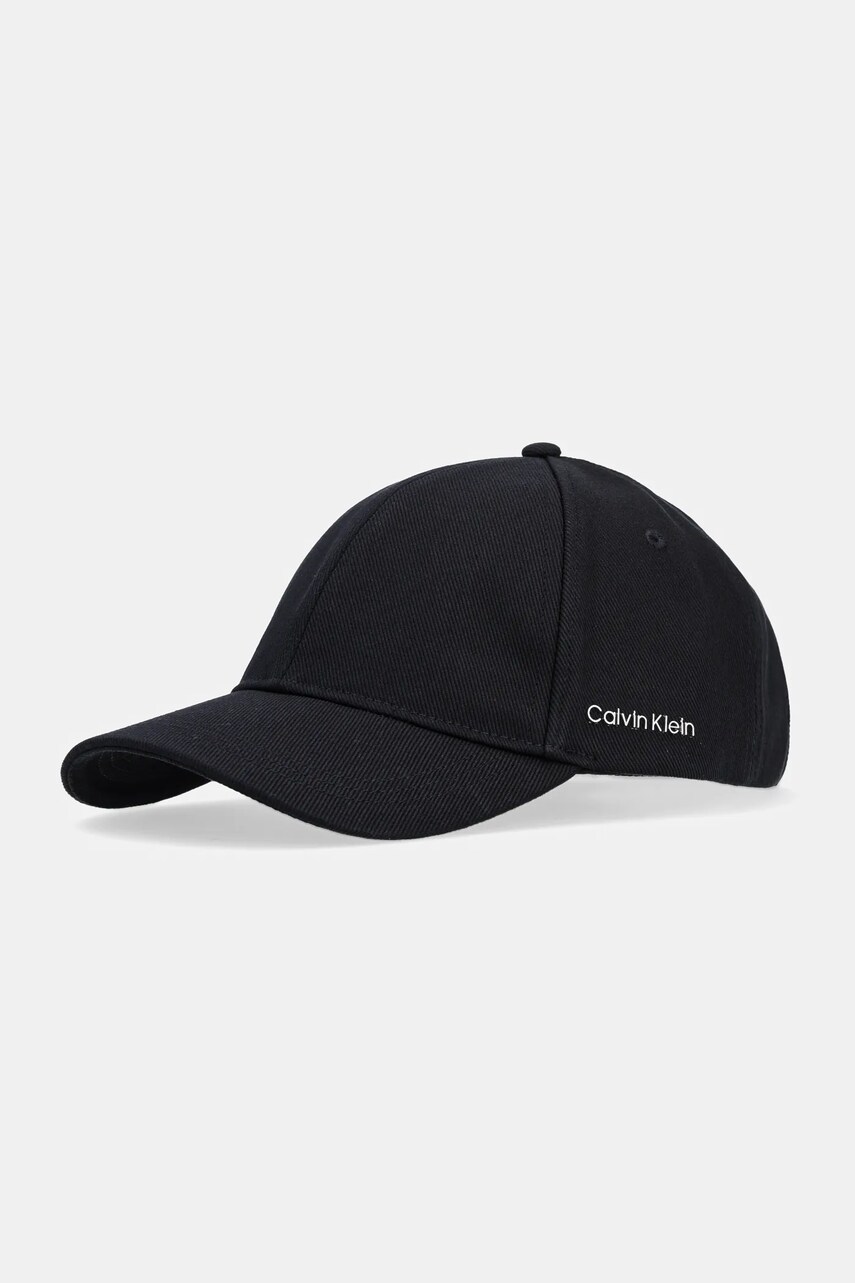 Levně Bavlněná baseballová čepice Calvin Klein černá barva, K60K612910