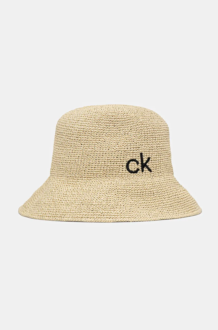 Levně Klobouk Calvin Klein béžová barva, K60K612914