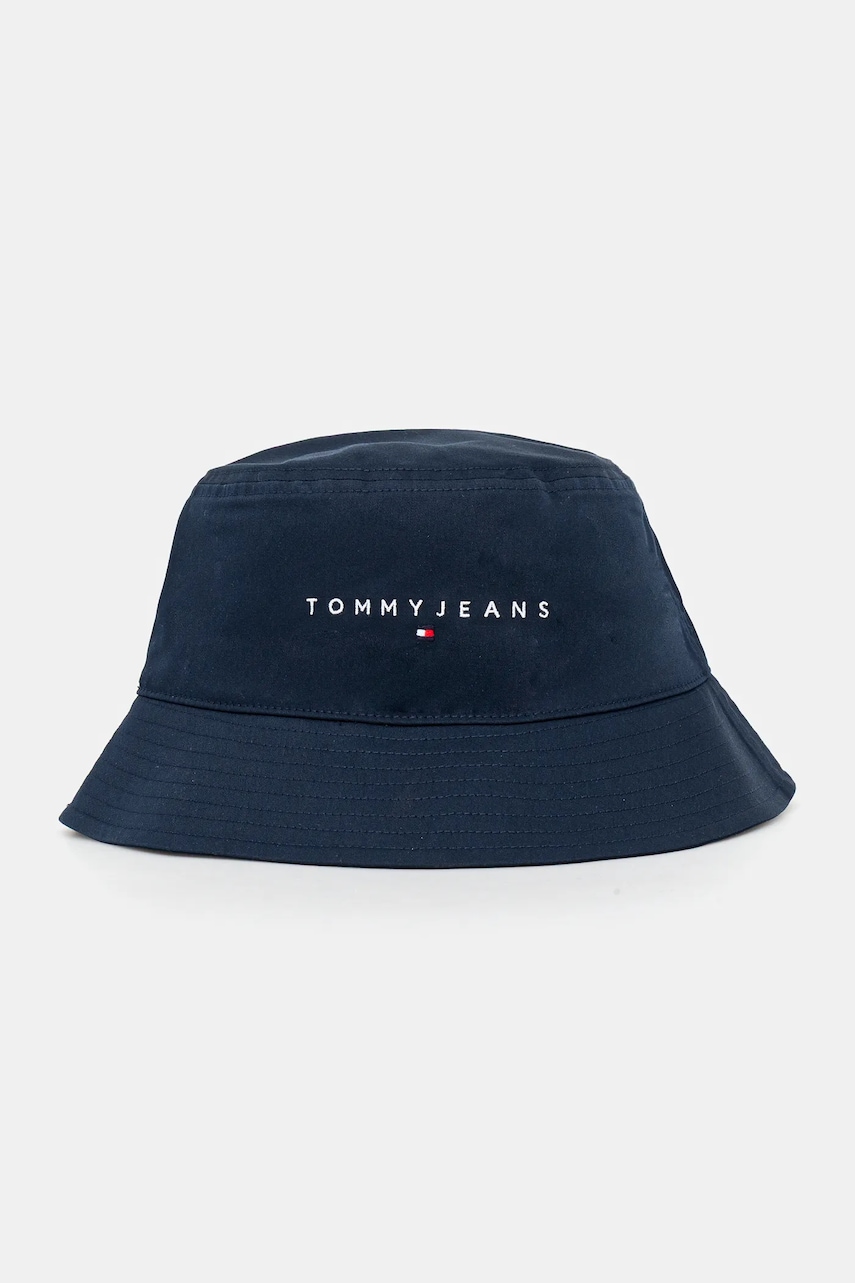 Tommy Jeans palarie din bumbac culoarea albastru marin, bumbac, AW0AW17311 Tommy Jeans palarie din bumbac culoarea albastru marin, bumbac, AW0AW17311