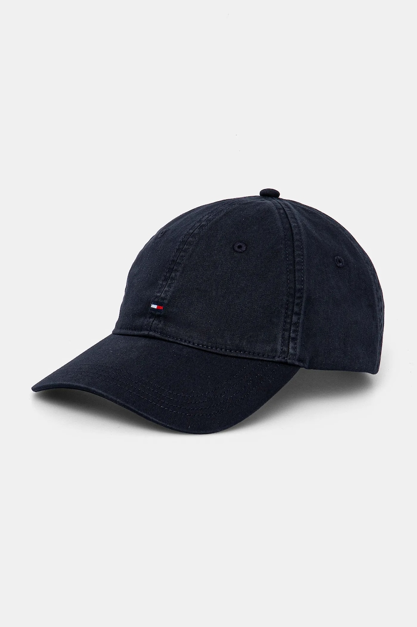 Levně Bavlněná baseballová čepice Tommy Hilfiger tmavomodrá barva, AW0AW17131