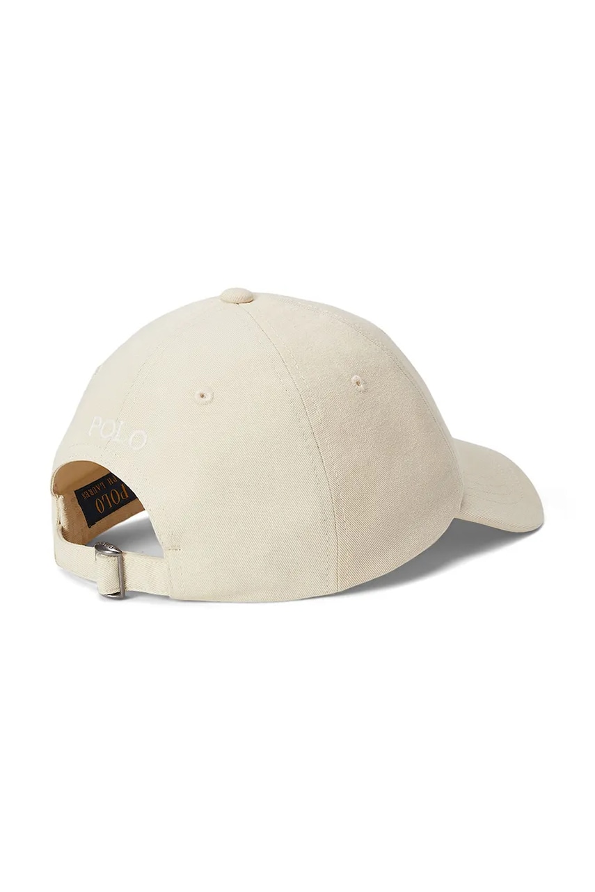 Хлопковая кепка Polo Ralph Lauren цвет белый однотонная 211967365 Хлопковая кепка Polo Ralph Lauren цвет белый однотонная 211967365
