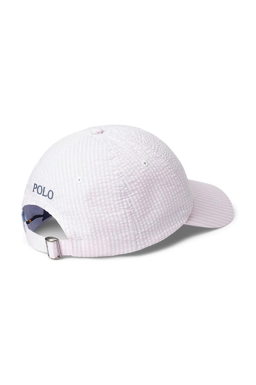 Хлопковая кепка Polo Ralph Lauren цвет розовый узор 211967368 Хлопковая кепка Polo Ralph Lauren цвет розовый узор 211967368