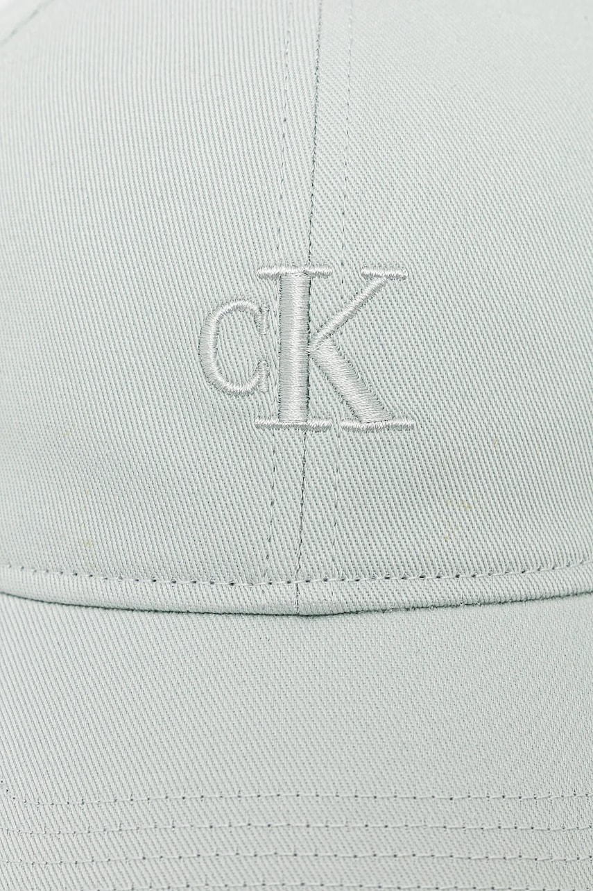 Хлопковая кепка Calvin Klein Jeans цвет бирюзовый с принтом LV04K5024G Хлопковая кепка Calvin Klein Jeans цвет бирюзовый с принтом LV04K5024G