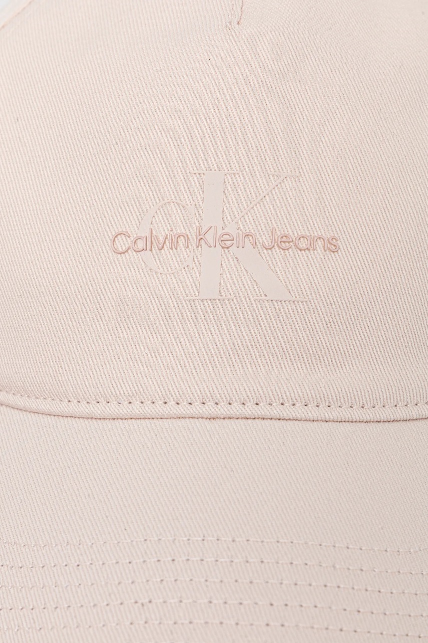 Хлопковая кепка Calvin Klein Jeans цвет розовый однотонная LV04K5027G Хлопковая кепка Calvin Klein Jeans цвет розовый однотонная LV04K5027G