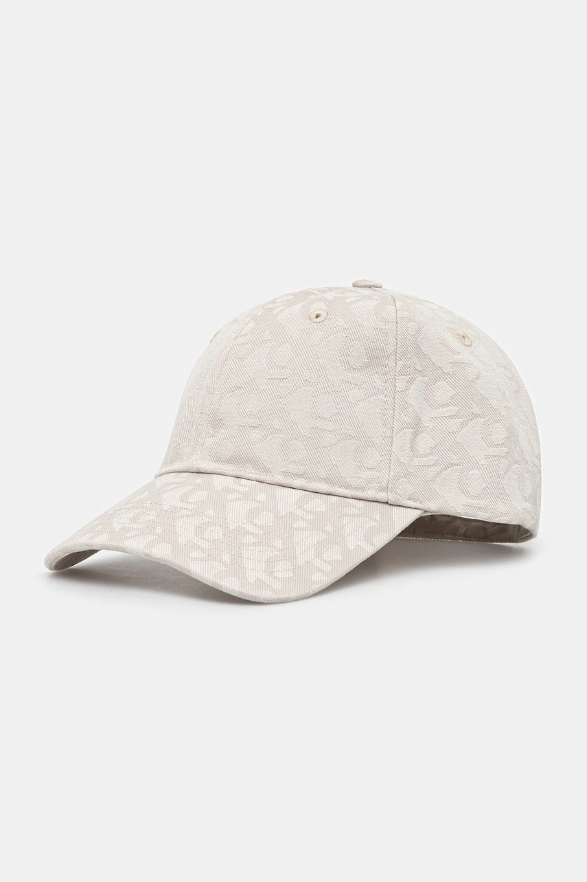 

Шапка с козирка Calvin Klein Jeans в черно с десен LV04K5058G, Бежов