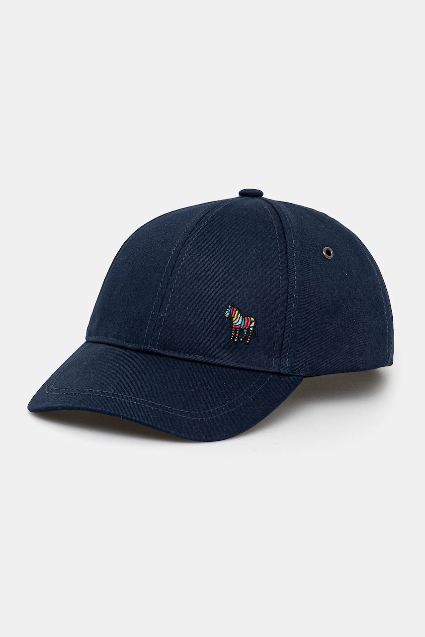 Paul Smith sapca culoarea albastru marin, bumbac, din tesatura neteda, W1A.852DT.POZEB Paul Smith sapca culoarea albastru marin, bumbac, din tesatura neteda, W1A.852DT.POZEB