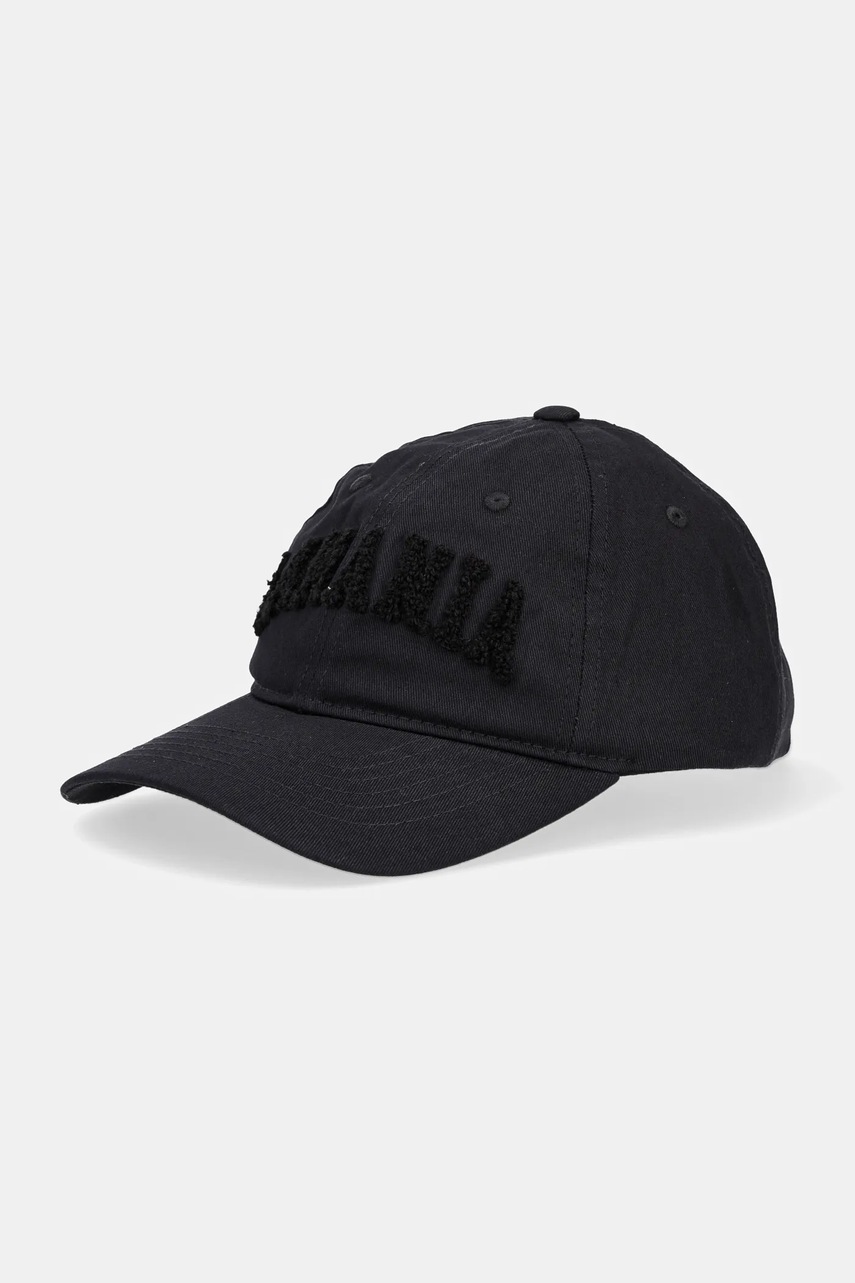 La Mania șapcă de baseball din bumbac culoarea negru, cu imprimeu, CZAPKA.MONO.800.ONE.SIZE
