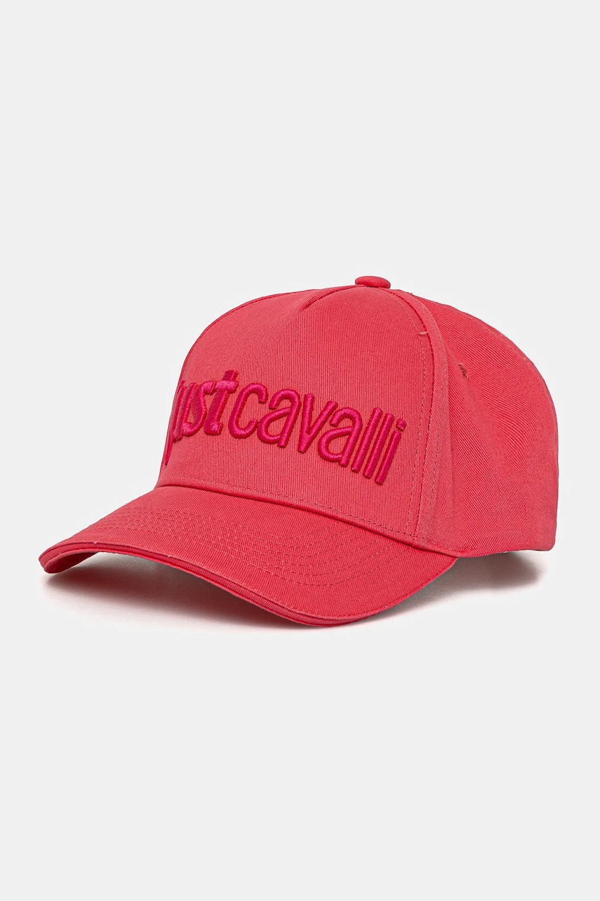 Just Cavalli șapcă de baseball din bumbac culoarea roz, cu imprimeu, 78RAZK30 ZG192 Just Cavalli șapcă de baseball din bumbac culoarea roz, cu imprimeu, 78RAZK30 ZG192