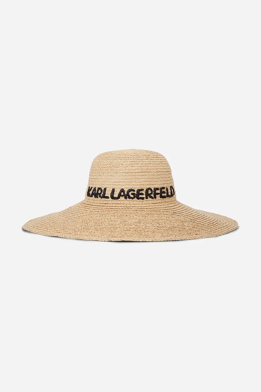 Levně Klobouk Karl Lagerfeld béžová barva, A2W46054