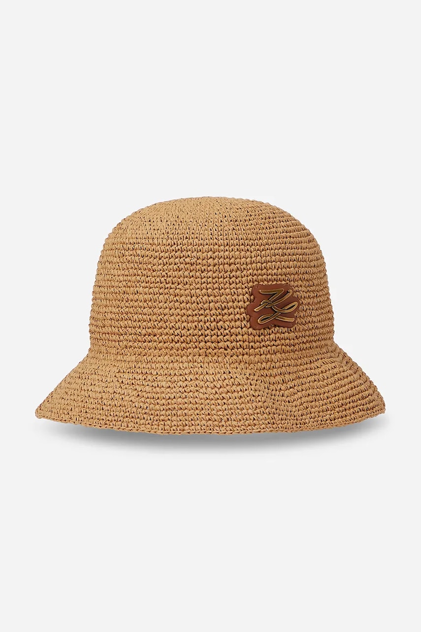 Levně Klobouk Karl Lagerfeld hnědá barva, A2W33045