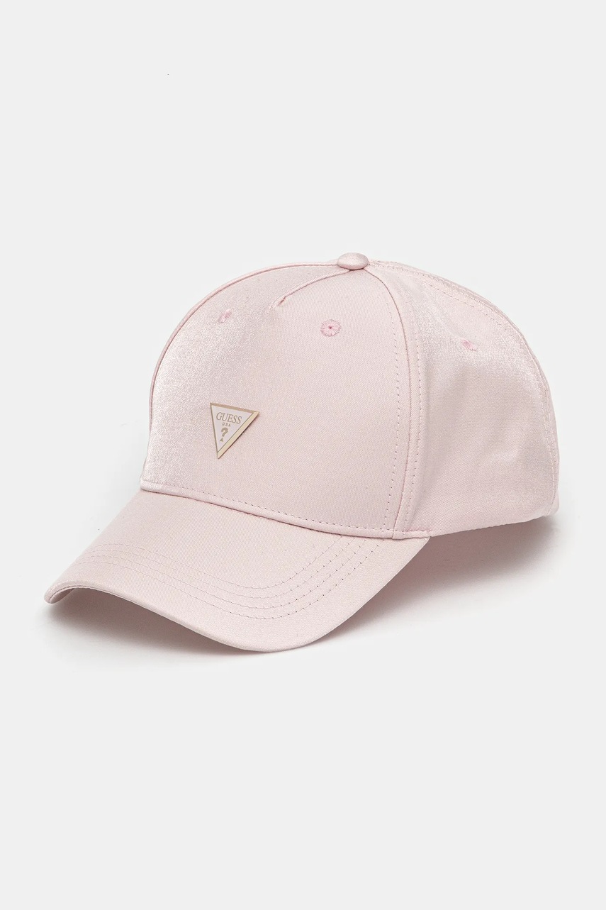 Levně Kšiltovka Guess růžová barva, s aplikací, AW5283 COT01