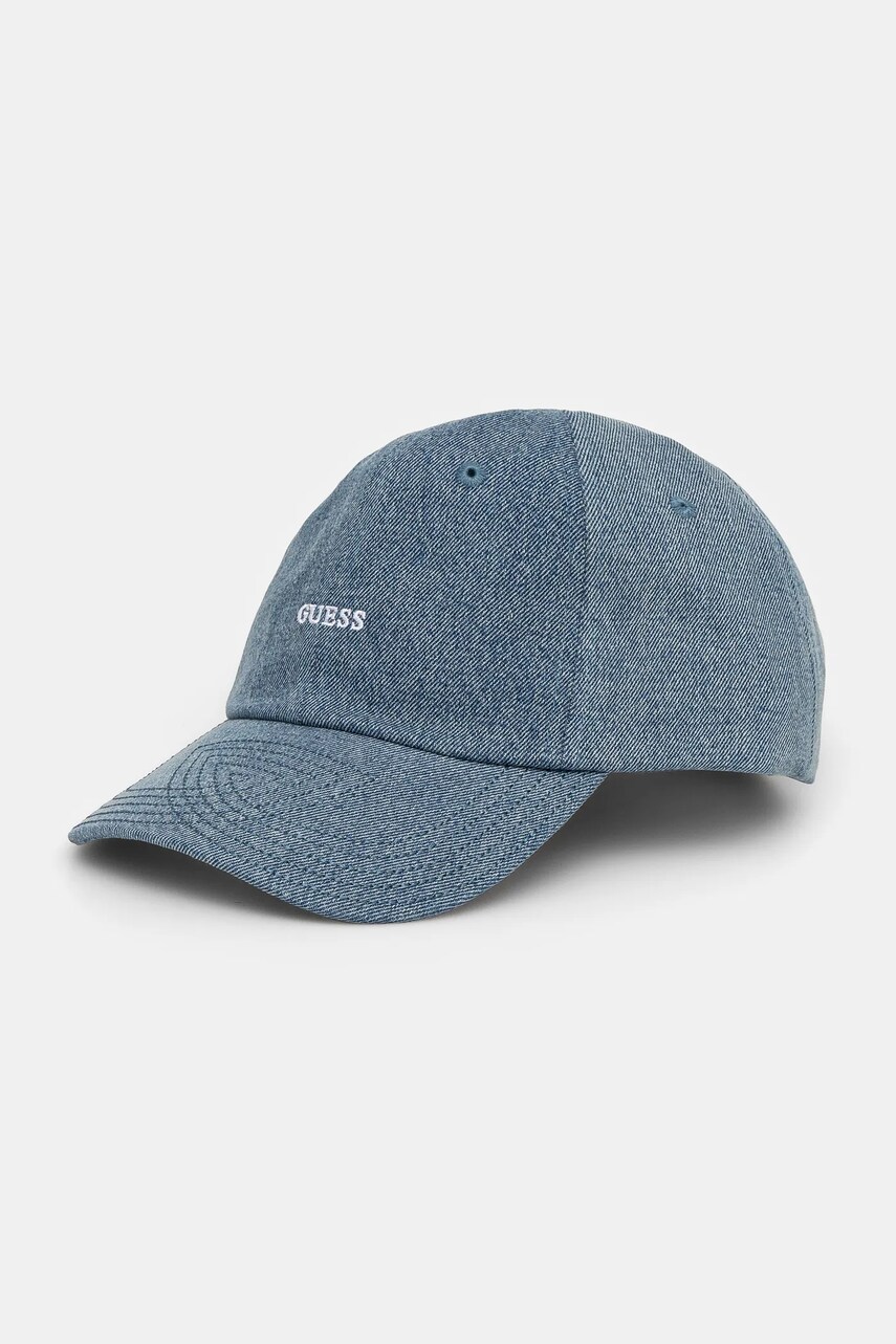 Levně Bavlněná baseballová čepice Guess tmavomodrá barva, AW5322 COT01