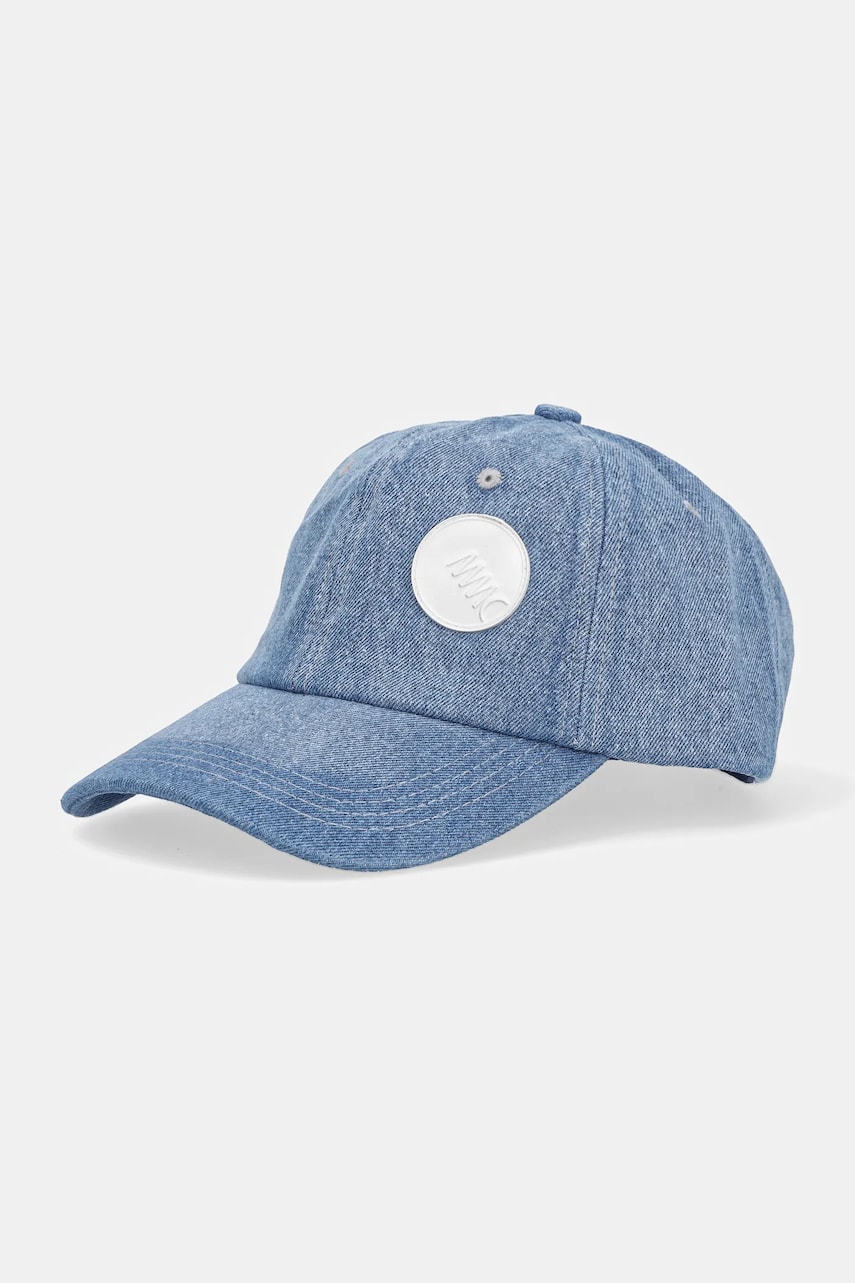MMC STUDIO șapcă de baseball din denim culoarea albastru marin, cu imprimeu, SPEED MMC STUDIO șapcă de baseball din denim culoarea albastru marin, cu imprimeu, SPEED