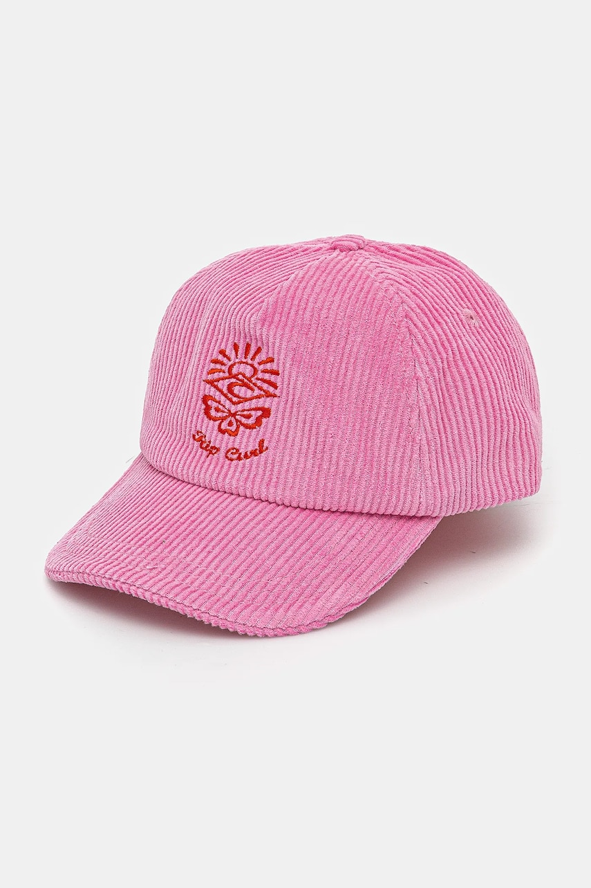 Rip Curl șapcă de baseball din catifea culoarea roz, cu imprimeu, 04WWHE Rip Curl șapcă de baseball din catifea culoarea roz, cu imprimeu, 04WWHE