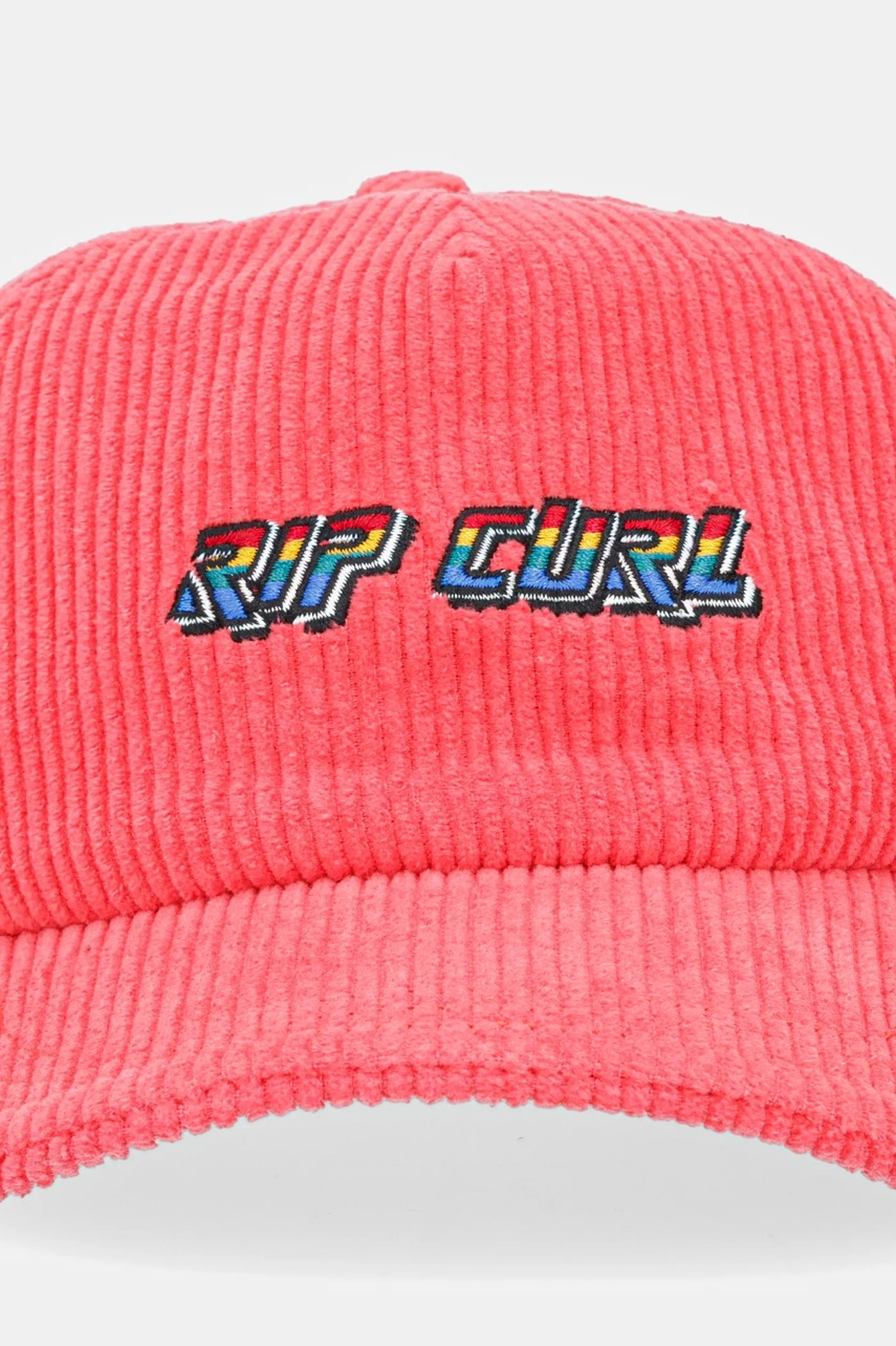 Вельветовая кепка Rip Curl цвет розовый с аппликацией 04WWHE