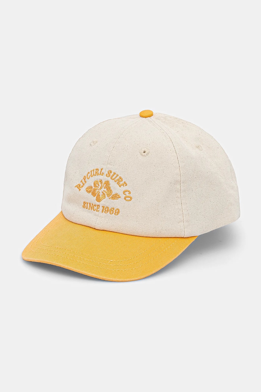 Rip Curl șapcă de baseball din bumbac culoarea portocaliu, cu imprimeu, 05SWHE