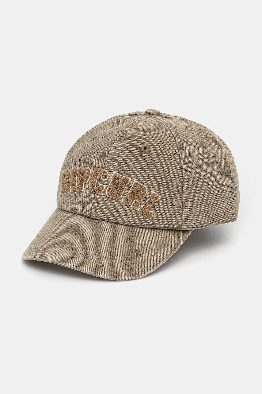 Rip Curl șapcă de baseball din denim culoarea verde, cu imprimeu, 063WHE Rip Curl șapcă de baseball din denim culoarea verde, cu imprimeu, 063WHE