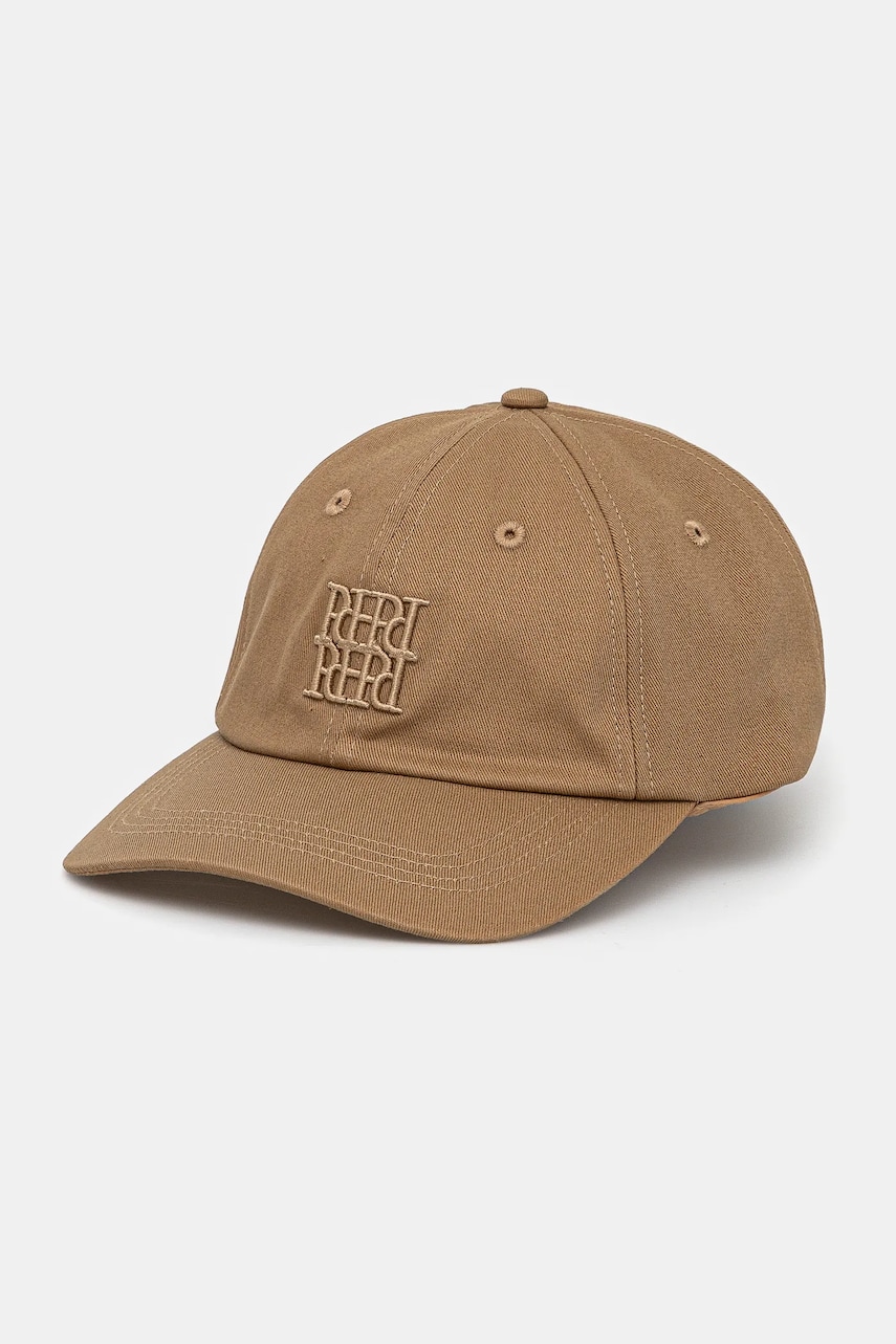Pedro del Hierro șapcă de baseball din bumbac femei, culoarea maro, cu imprimeu, 7759498 Pedro del Hierro șapcă de baseball din bumbac femei, culoarea maro, cu imprimeu, 7759498