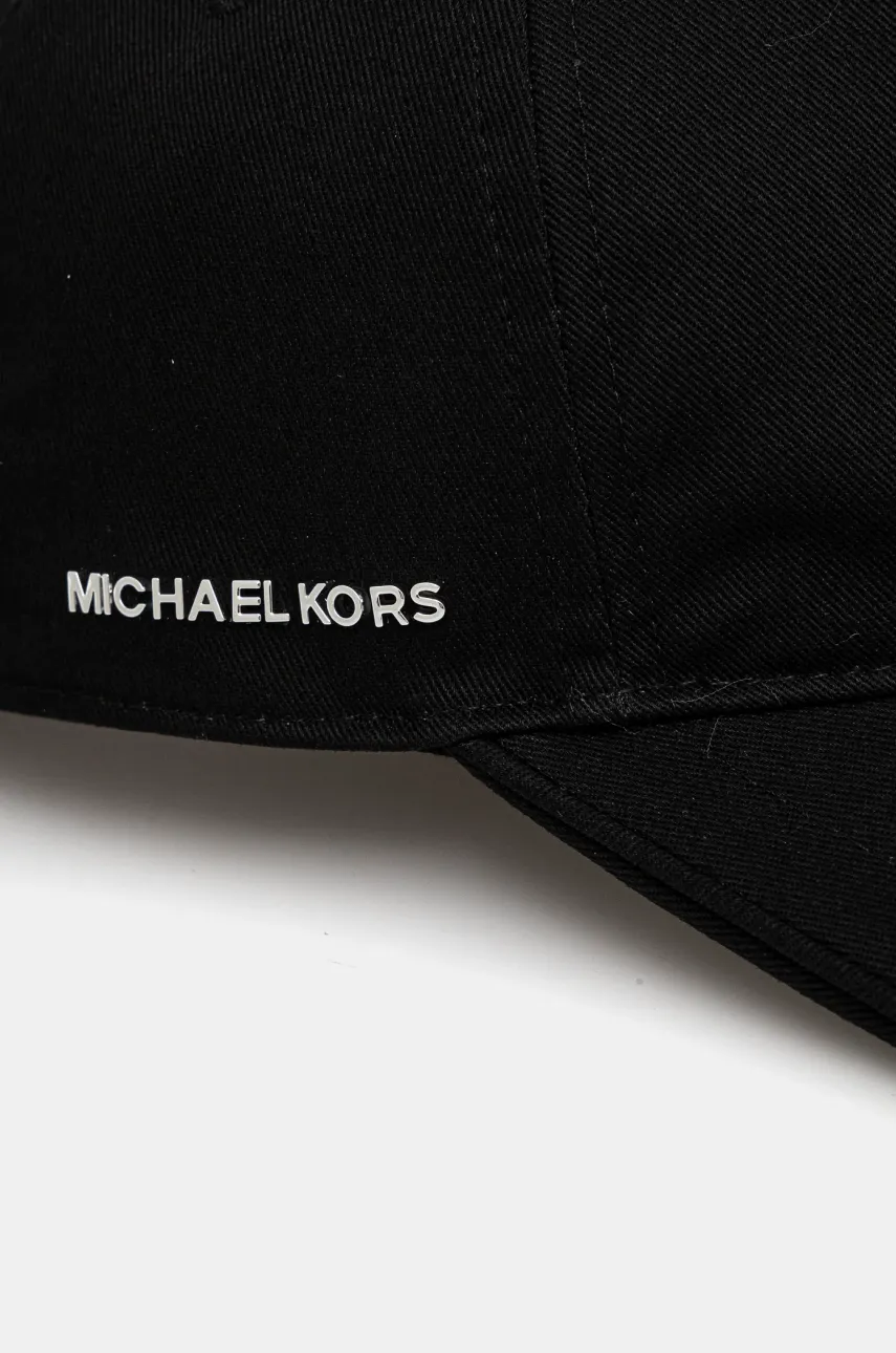 Хлопковая кепка MICHAEL Michael Kors женская цвет чёрный однотонная 540217 Хлопковая кепка MICHAEL Michael Kors женская цвет чёрный однотонная 540217