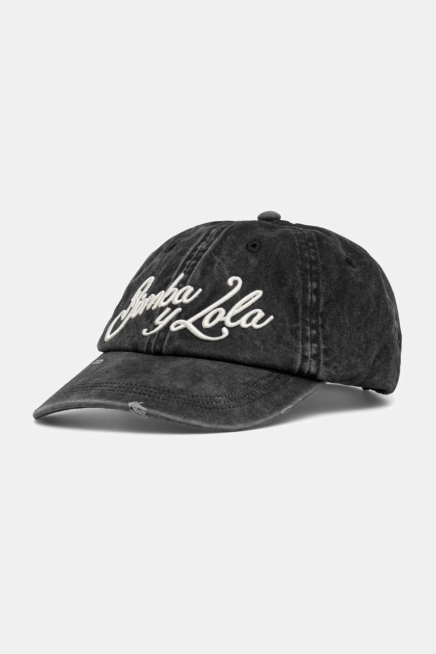 Bimba y Lola Βαμβακερό καπέλο του μπέιζμπολ Bimba Y Lola χρώμα: γκρι, 251BAGO20.10000