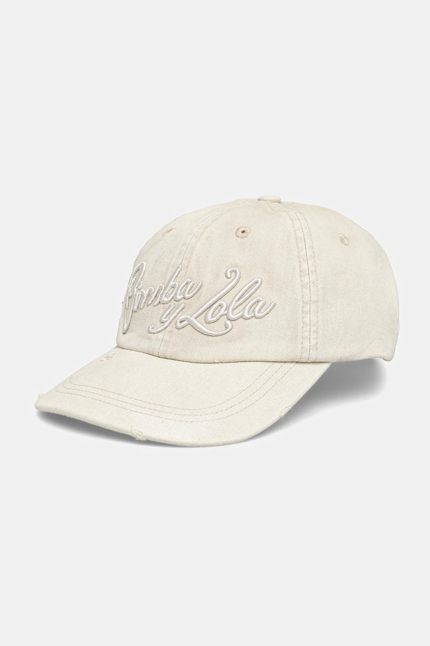 Bimba y Lola Βαμβακερό καπέλο του μπέιζμπολ Bimba Y Lola χρώμα: μπεζ, 251BAGO20.10050