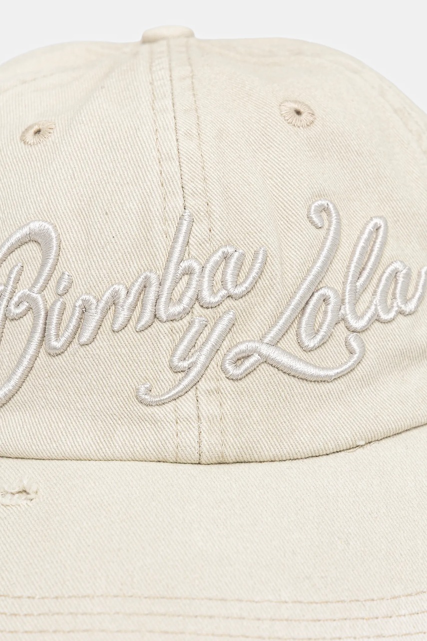Βαμβακερό καπέλο του μπέιζμπολ Bimba Y Lola χρώμα: μπεζ, 251BAGO20.10050 φωτογραφία