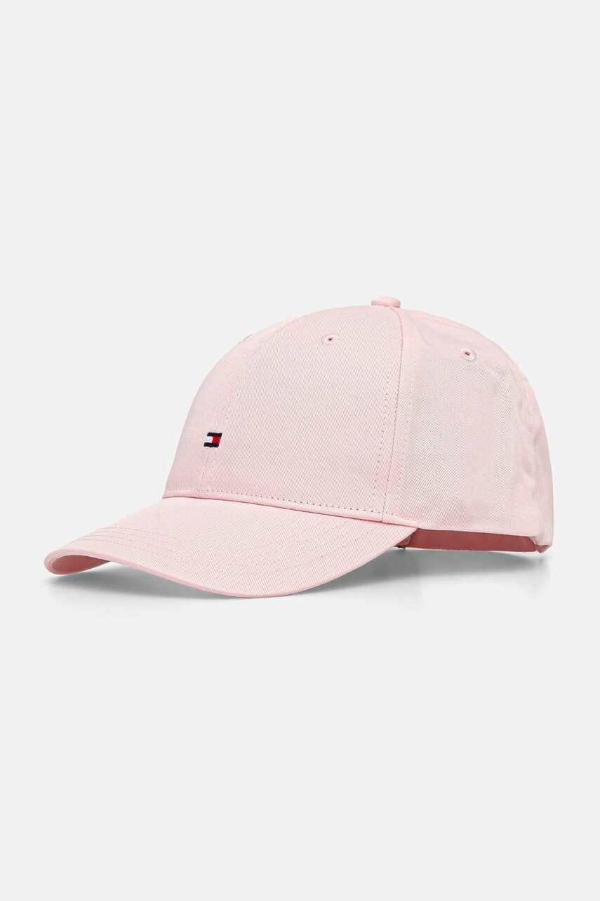 Levně Dětská bavlněná kšiltovka Tommy Hilfiger růžová barva, AU0AU01528