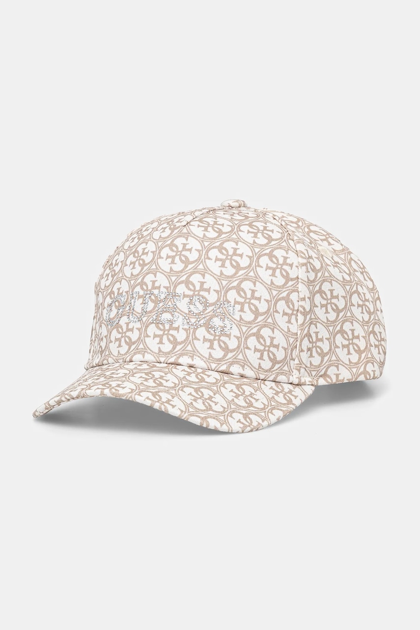 Levně Dětská bavlněná kšiltovka Guess béžová barva, J5RZ38 WO080