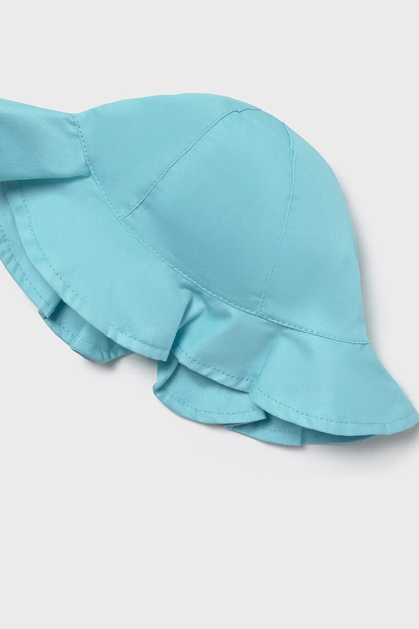 Детская хлопковая шляпа Mayoral цвет бирюзовый хлопковый 10879