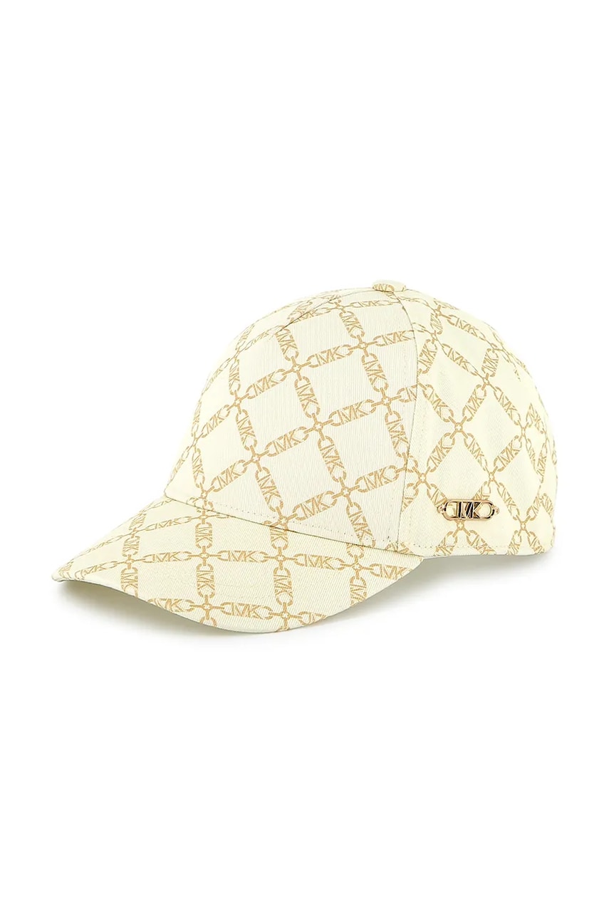 Michael Kors șapcă din bumbac pentru copii culoarea bej, modelator, R30259 Michael Kors șapcă din bumbac pentru copii culoarea bej, modelator, R30259