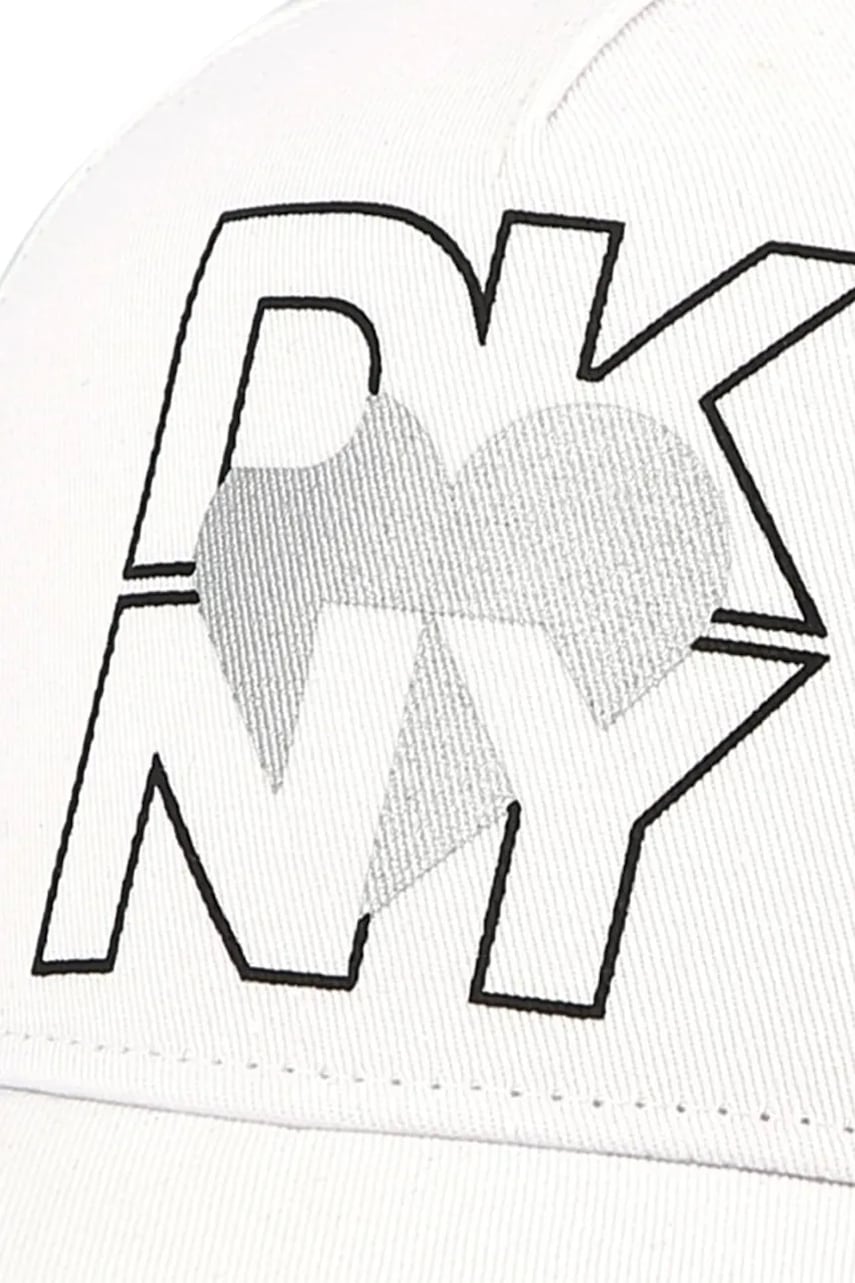 Детская хлопковая кепка Dkny цвет белый с принтом D62098 Детская хлопковая кепка Dkny цвет белый с принтом D62098