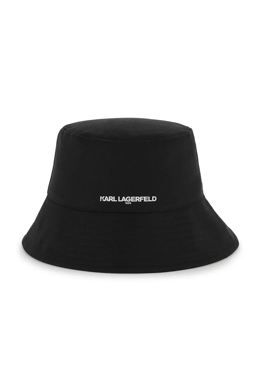 Дитяча бавовняна панама Karl Lagerfeld колір чорний з бавовни Z30397