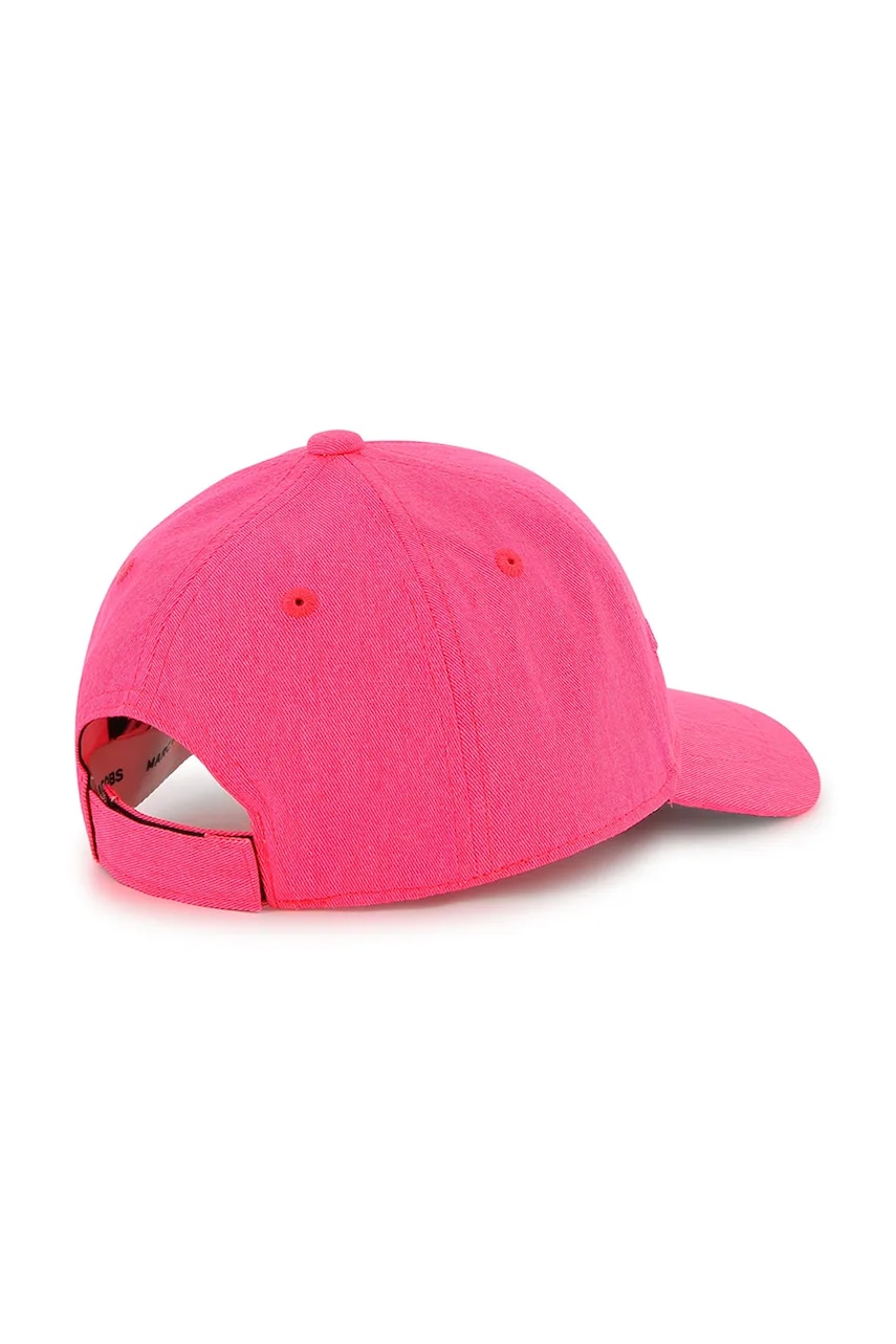 Детская хлопковая кепка Marc Jacobs цвет розовый W60561 Детская хлопковая кепка Marc Jacobs цвет розовый W60561