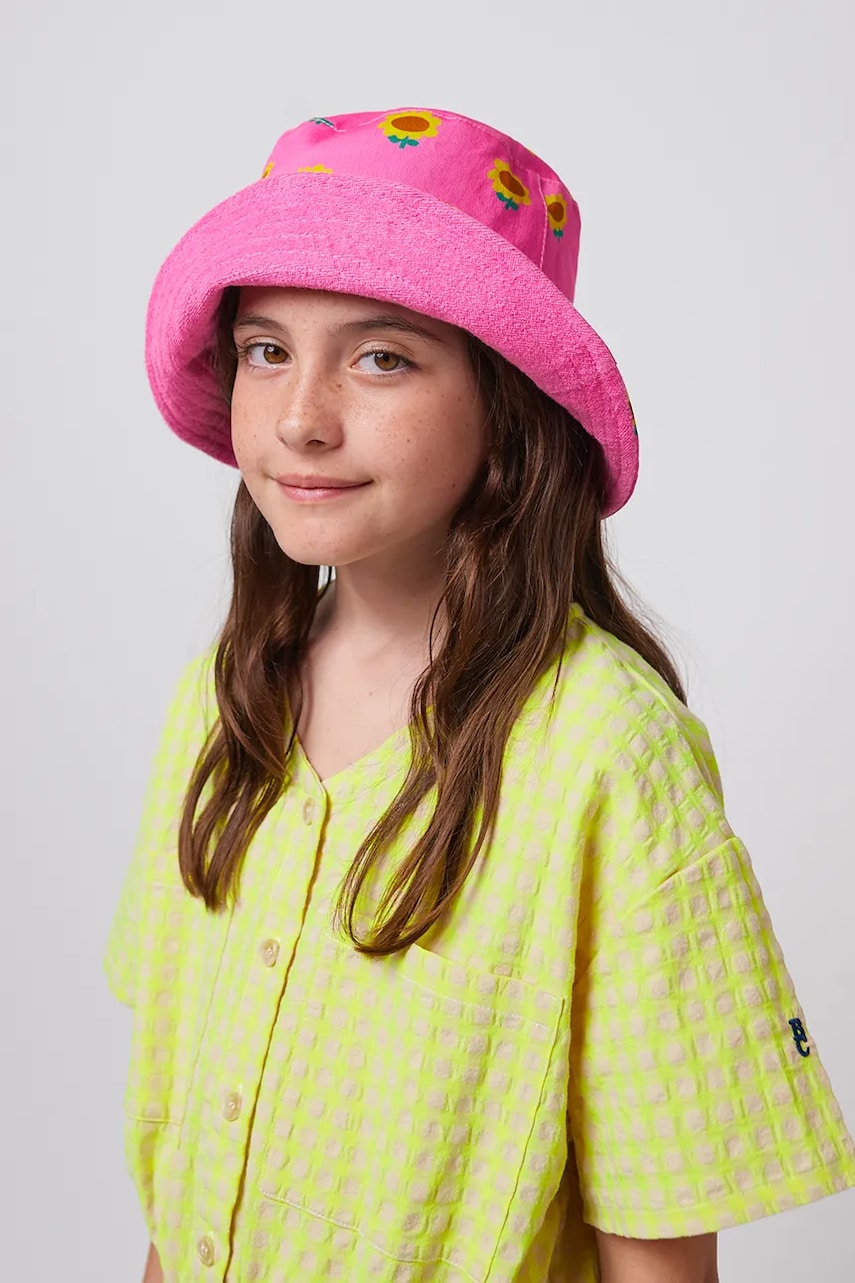 Bobo Choses pălărie reversibilă pentru copii Sunflower culoarea roz, 125AI017 Bobo Choses pălărie reversibilă pentru copii Sunflower culoarea roz, 125AI017