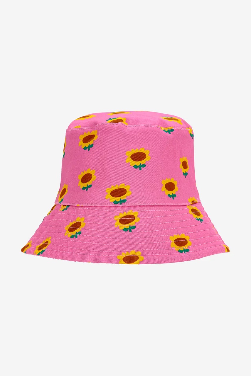 Двусторонняя детская шляпа Bobo Choses Sunflower цвет розовый 125AI017