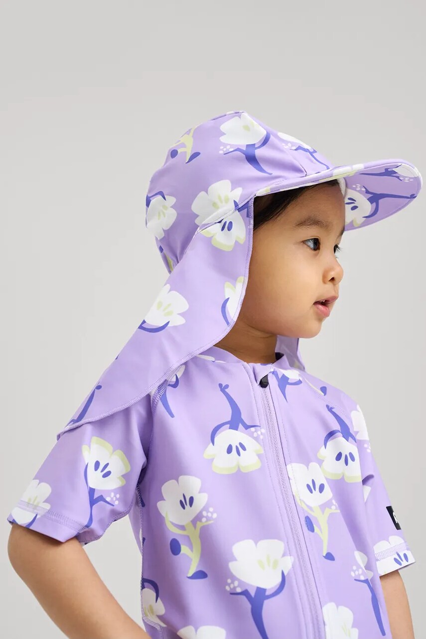 Reima sapca de baseball pentru copii Mustekala culoarea violet, cu imprimeu, 5300155A